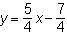 What is the slope of the equation below?