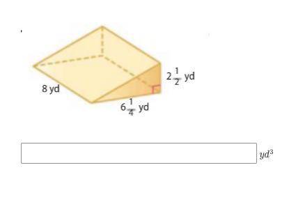 Find the volume of the triangular prism below: