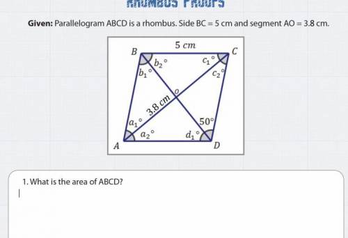 What is the area of ABCD?