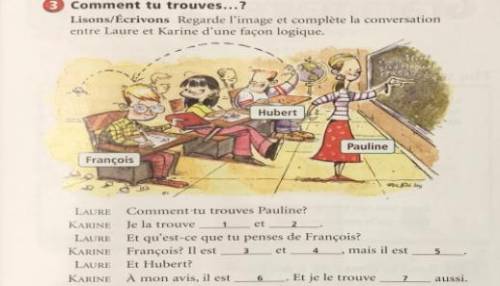 French ppl helpp me :)) just fill in the answer for 1-7