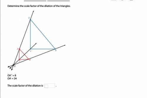 Determine the scale factor of the dilation of the triangles