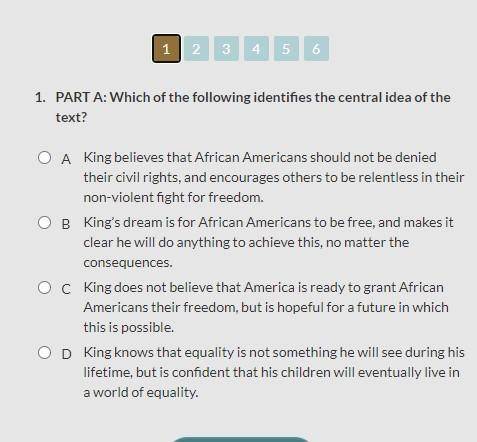 What is the answer to this question- I Have A Dream commonlit