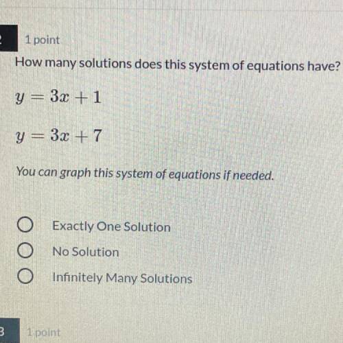 How many solutions does this system of equations have ? PLZ HELP ASAP DUE AFTER CLASS !