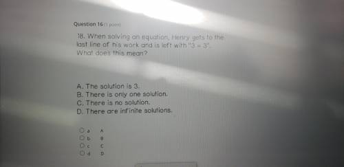 When solving an equation, henry...