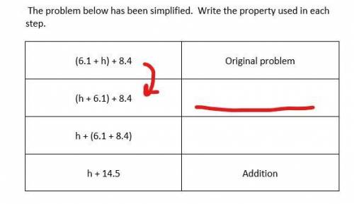 Give the property for the missing part of the problem

What happened from the first line to the se