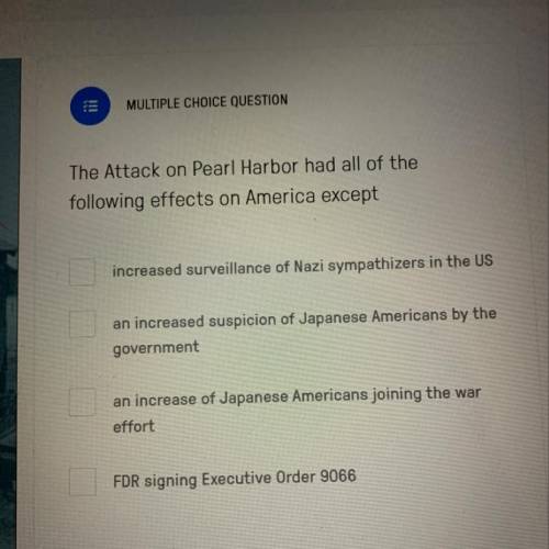 The Attack on Pearl Harbor had all of the
following effects on America except