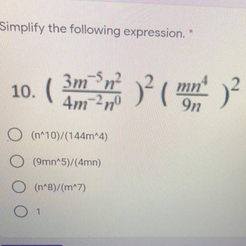 Simplify The following expression￼￼