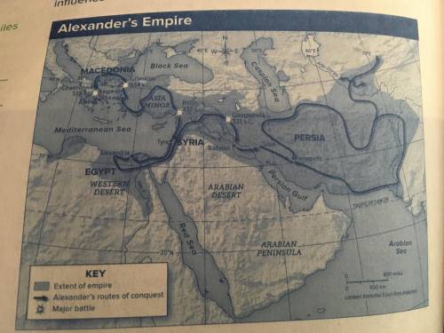 Plssssssss Help

Using the map of Alexander’s conquest, approximately how many miles did Alexa