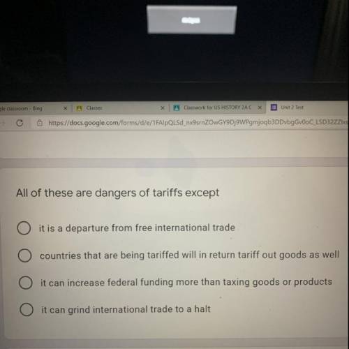 All of these are dangers of tariffs except