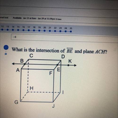 What is the intersection of BE and plane ACH?