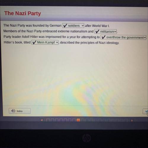 Includes answers no ads:)

The Nazi Party was founded by German soldiers after World War I.
Member