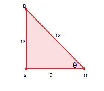 Find the tangent ratio of angle Θ. Hint: Use the slash symbol ( / ) to represent the fraction bar,