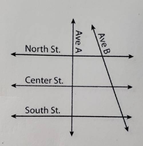 Avenue A is perpendicular to North street. What is the relationship between Avenue A and South Stre