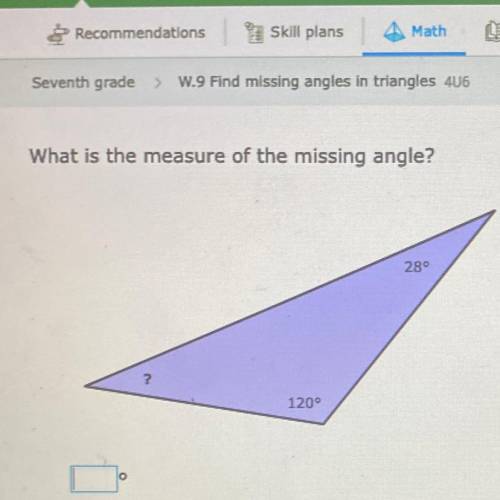 What is the measure of the missing angle?
280
1200