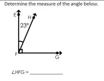 Determine the measure of the angle below.