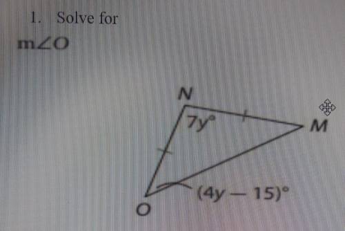 Solve for m<O (Solve for Measurement O)