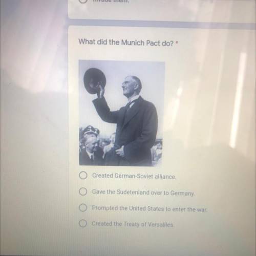 What did the Munich pact do?