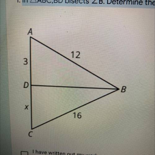 Triangle ABC,BD bisects ZB. Determine the length of AC