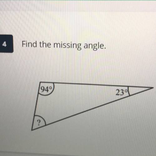 10 points Find the missing angle.