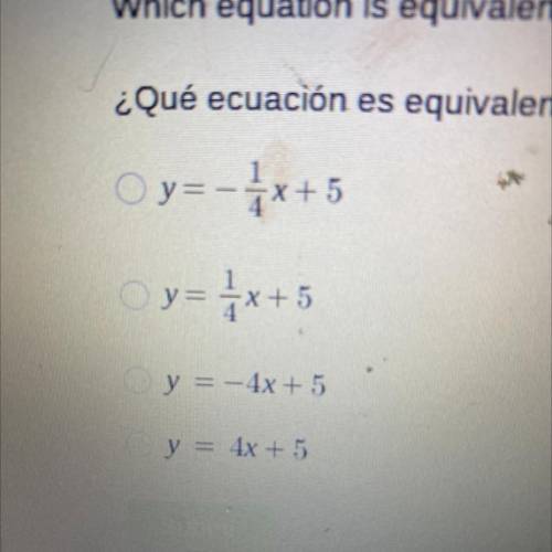 Which equation is equivalent to 8x + 2y = 10?
