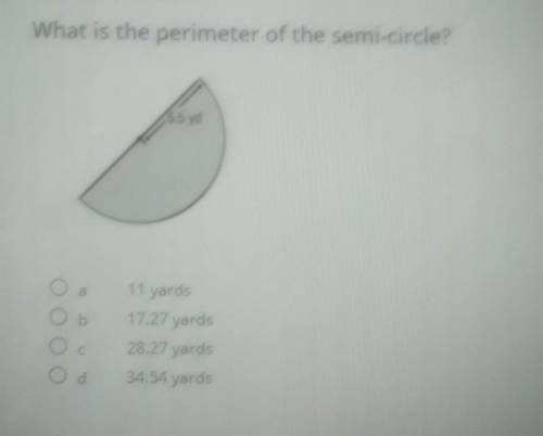 Please help mewhat is the premiter of the semi circle