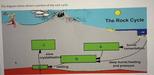At what location in the diagram is granite most likely formed? (4 points)

O Location A
O Location