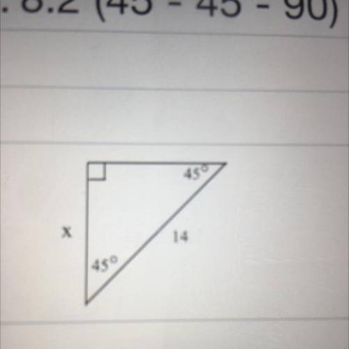 Value of x 
Can you help out again