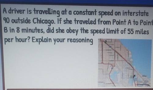 a driver is traveling at a constant speed on Interstate 90 outside Chicago if she travels from poin