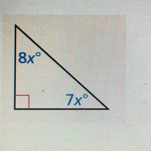 Find the measure of each acute angle. PLEASE HELP !!