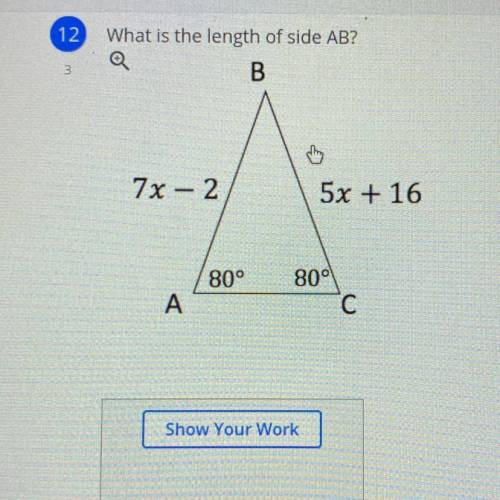 What is the length of side ab?