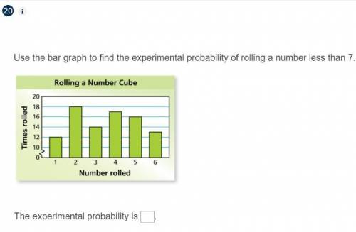 (pls this is the last one)Use the image below to find the experimental probability of rolling a num