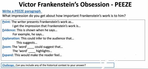 Hi,

I needed some help with my English homework. We are to write about Victor Frankenstein and hi