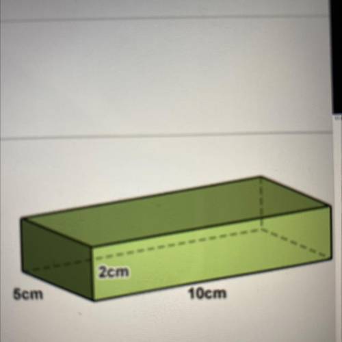 2cm

5cm
10cm
Which equation can be used to find the volume of the right rectangular prisms?
A)
V