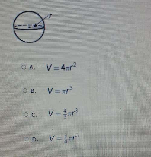Which is the volume formula for the given figure?mark as brilliant! help