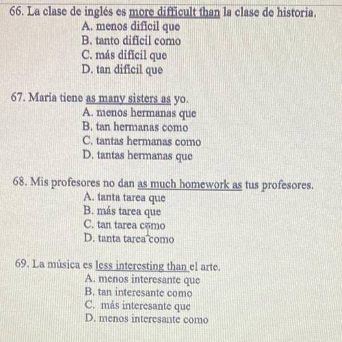 VII. LAS COMPARACIONES
Answer all for the Brainlest