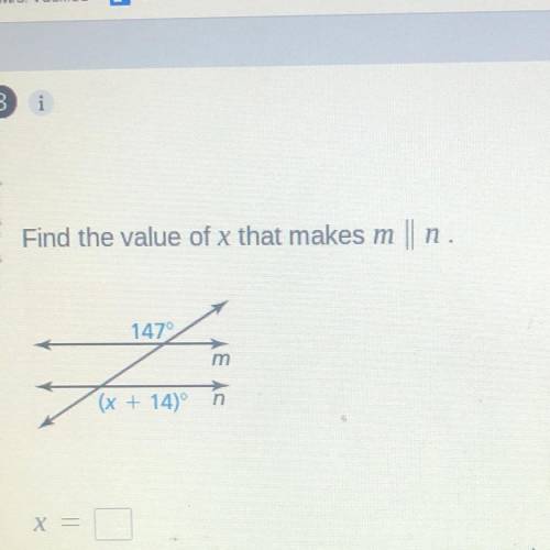 Find the value of x that makes m Il n.