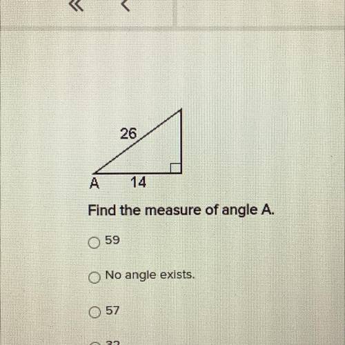 Emergency! Find the measure of angle A