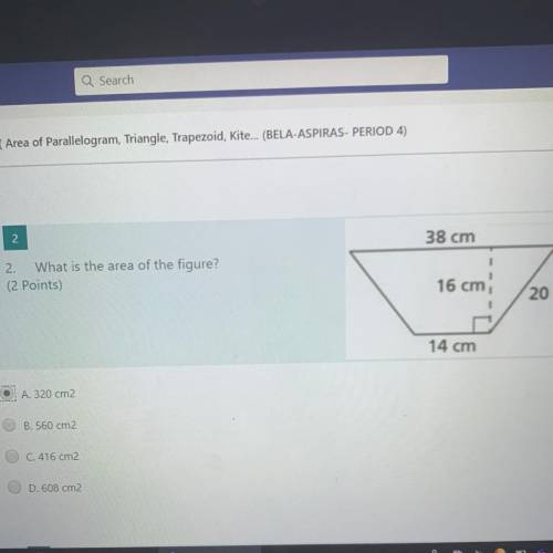 What is the area of the figure