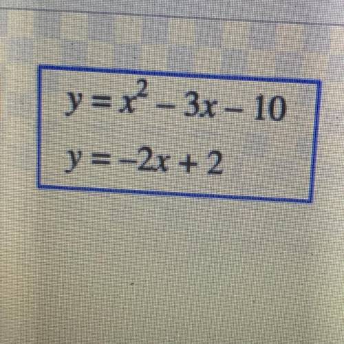 Solve using system of equations
