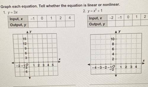Figure out the output for 1 and 2 and figure out if their linear or nonlinear
