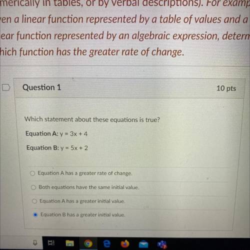 Which statement about these equations is true?