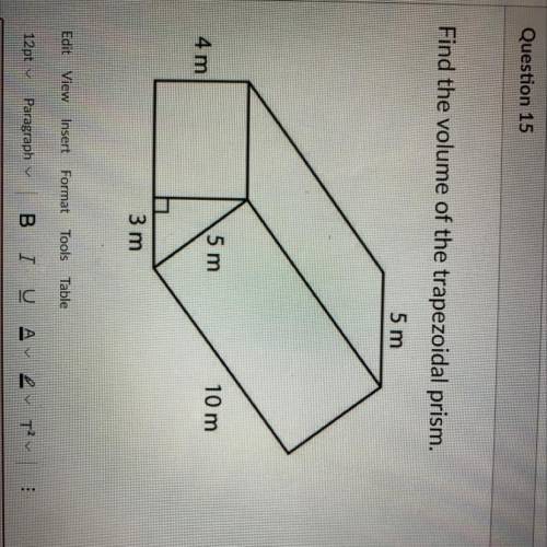 Find the volume of the trapezoid prism. (help pls)