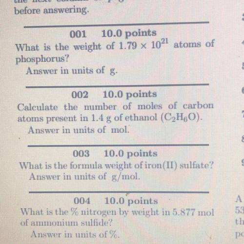 Help me with questions 1 to 4 plss!