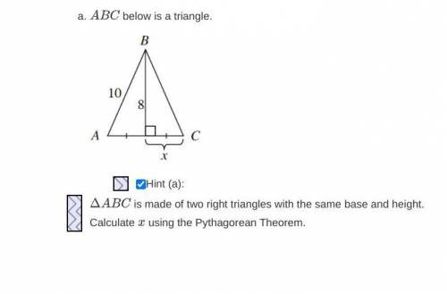 Below is a triangle.