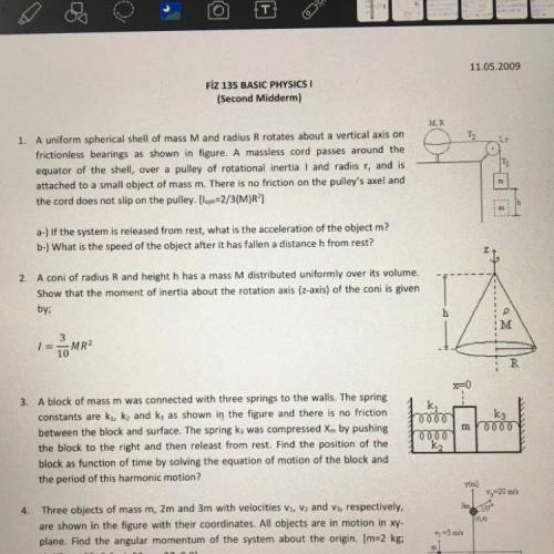 Can you guys help me to solve first question????
Torque question
