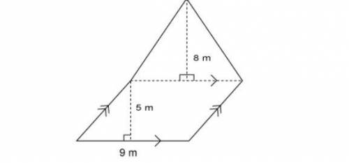 What is the area of this figure? Enter your answer in the box. m² A parallelogram with a right tria