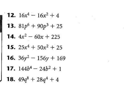 Find the factors of these trinomials