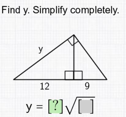 Find y and simplify completely.