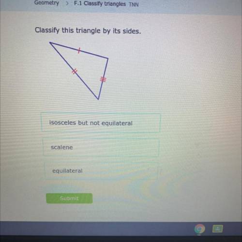 Classify this triangle by its sides