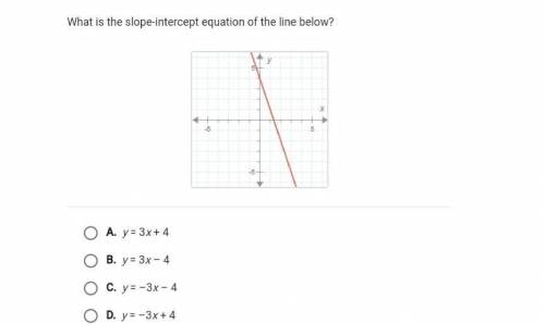 What is the slope intercept equation of this line below?